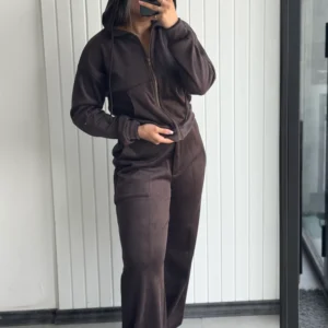 شلوار نیم بگ مخمل زنانه