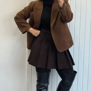 دامن زنانه ی کرپ مدل تنیسی