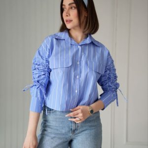 شومیز تک رنگ مارینا